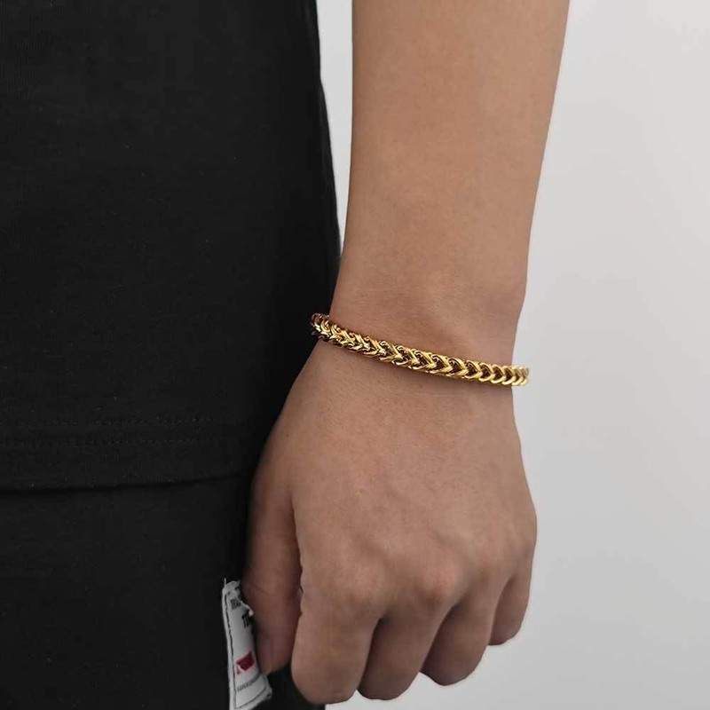 Vinoya Link Bracelets for Men Cuban Link Stainless Steel 18