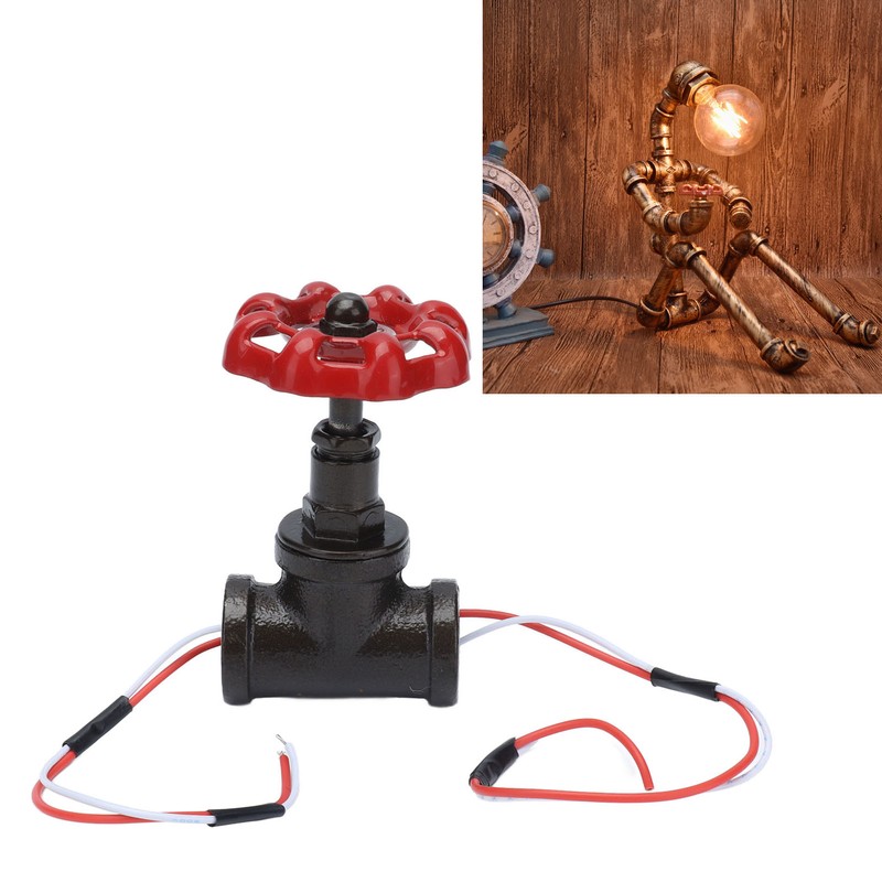 G3/4 Steampunk Style Light Switch with Wires Vintage Industrial Robot