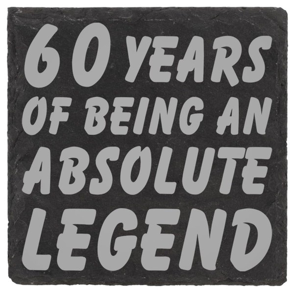 60th Birthday Gifts Men Funny Slate Coaster - 60th Birthday