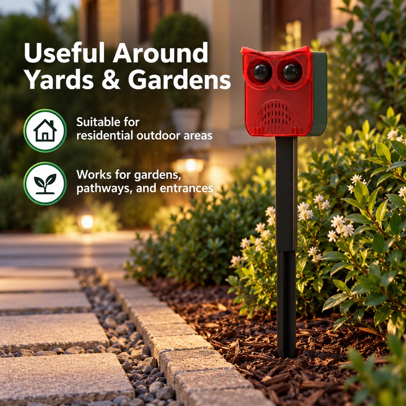 Solar Motion Sensor Alarm for Outdoor Security – Waterproof Sound