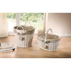 Love Heart Basket with Handle White