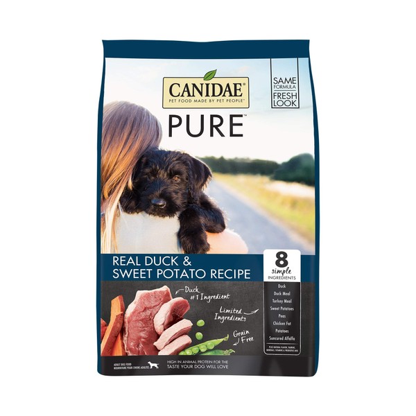 Canidae PURE Limited Ingredient Premium Adult Dry Dog Food, Duck and Sweet Potato Recipe, 24 Pounds, Grain Free