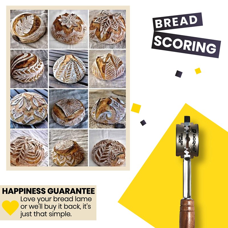 Handcrafted Bread Lame Made of Rich Dark Walnut Wood -