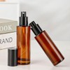 3Pcs 60ml 2oz Amber Glass Pump Bottle Refillable Travel Cream