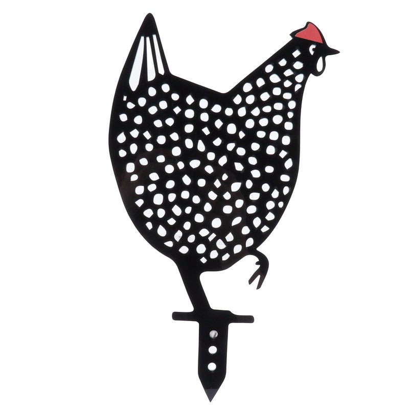 5Pcs Chicken Stakes Set Acrylic Animal Shape Statues Decoration for