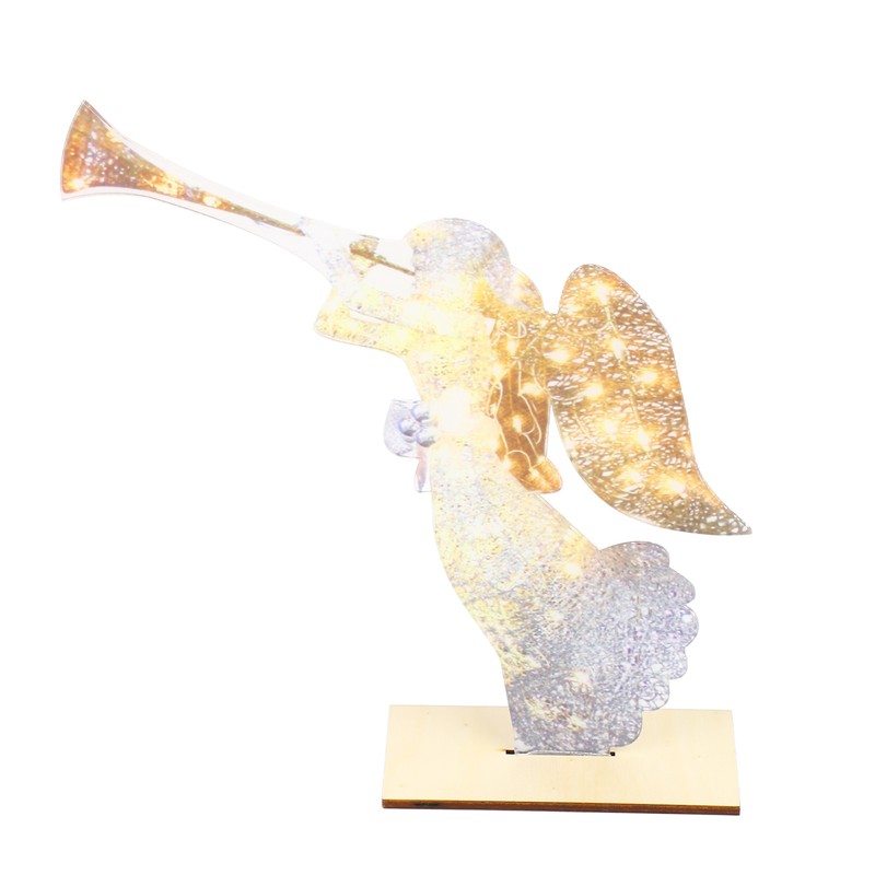 LED Angel Garden Decoration Luminous Acrylic Angel Ornament for Garden