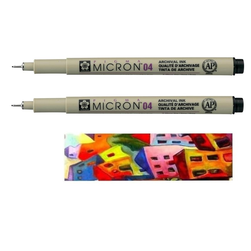 PIGMA MICRON Sakura 04 Black 2 Pack and 1 Card