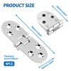 4Pcs Heavy Duty Folding Table Hinges, Silver Sewing Machine Flip