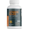 Bronson Basics Vitamin K2 D3 (MK7) Supplement Non-GMO 360 Count