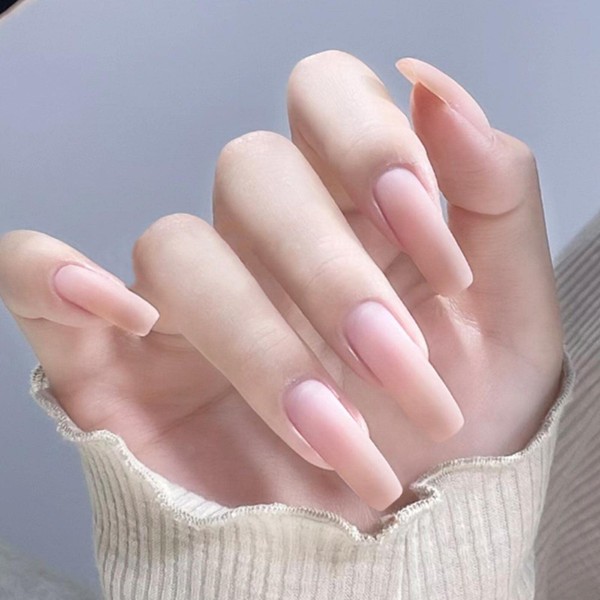 YoYoee Gradient Press on Nails Long Fake Nails Coffin False