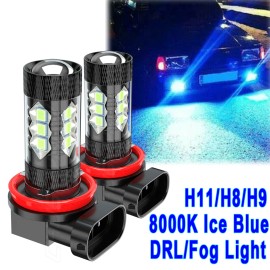 CHUSYYRAY For INFINITI M37 M56 QX56 EX35 FX35 2X H11 Ice Blue Upgrade LED Fog Lights Bulbs