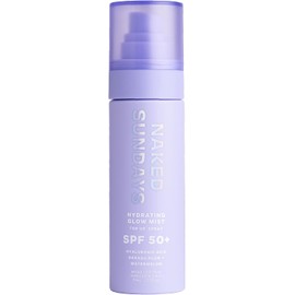 Naked Sundays Bruma Facial Hidratante E Iluminadora Con Spf 50, Spray Fijador Facial Diario Y Protector Solar Para Una Piel Sana, Ligera Y No Grasa, Con Ácido Hialurónico Para Todo Tipo De Pieles, Com