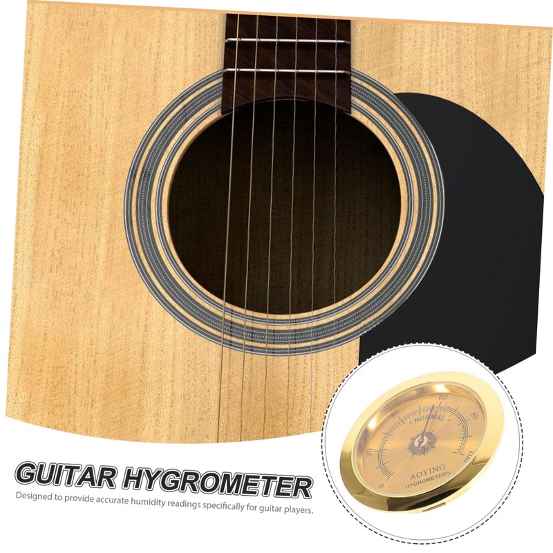 Kisangel Guitar Hygrometer Accurate Humidity Measurement for Acoustic Guitars Folk