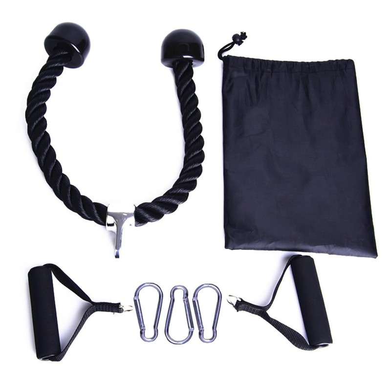 Hosioe Cable Machine Attachment Set Triceps Pull Down Rope with