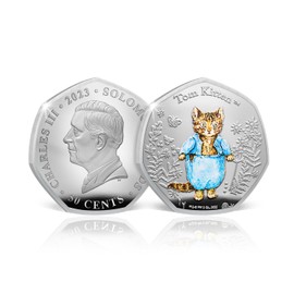 The Koin Club Beatrix Potter Tale of Peter Rabbit Colour Silver Coin 2023 - Tom Kitten
