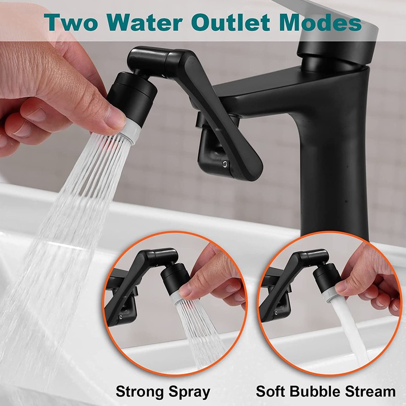 2 Set Faucet Extender 1080° Rotating Tap Extender Robotic Arm