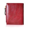 AOXONEL Womens RFID Small Compact Bifold Wallet,Cute Mini Zipper Card