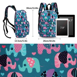 Zicac Children's Cute Canvas Backpacks Toddler Backpack (M/Age 3-5 Years, Lake Blue)