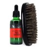 Josue Echavarria Kit Locion Crecimiento De Barba Y Cepillo Negro