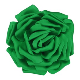 M METERXITY Large Rose Flower Brooches Lapel Pin, Lapel Pins Dainty Satin Fabric Big Camellia Flowers Oversized Brooches and Pins for Wedding/Parties/Clothes/Jewelry [16cm, Green]