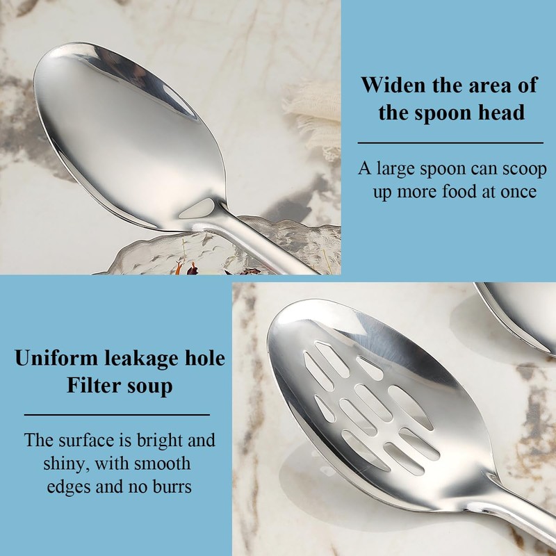 Cooking Spoons Set, Large Cooking Spoons Set for Home Kitchen