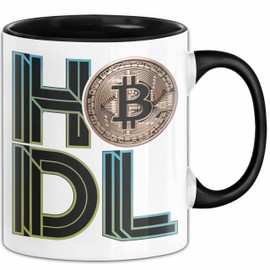 Kryptowährungs Fan Tasse Geschenkidee für Krypto Besitzer (Schwarz)