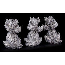 Cute Dragon Figures Set of 3 – See Nothing Evil Speak – Decoration
