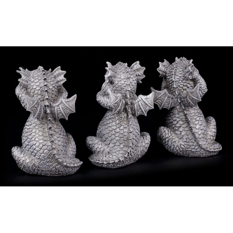 Cute Dragon Figures Set of 3 – See Nothing Evil