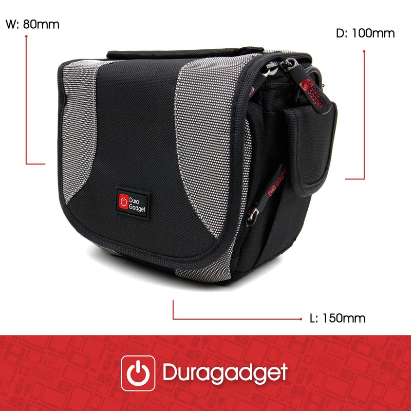 DURAGADGET Black & Grey Carry Case w/Padded Interior & Strap