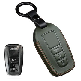 Key Case for Toyota, Smart Key Case, Key Cover, 3J, Dedicated Design for Toyota Keychain, Toyota C-HR Prius, 50 Series, Key Cover, New Model Corolla RAV4, 50 Series, etc, green