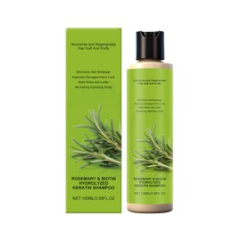 Rosemary Hair Growth Shampoo，Rosemary Hydrolyzed Keratin Shampoo，Deeply Cleanses & Nourishes the Scalp，Natural Anti-hair Loss for Women and Men，Suitable for All Hair Types，100ml/3.38Fl Oz