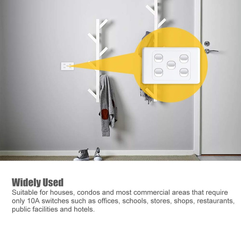 Contech CLSOL 5 Gang 2 Way Push Button Light Switch