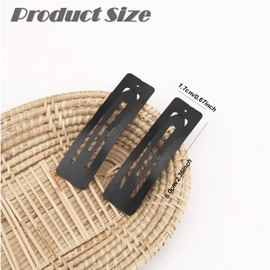 Doromy 60 Packs Metal Snap Hair Clips Nonslip Large Metal Hair Clips Barretes Black Silver Color for Thick Hair DIY Women Girls Hair Accessories 60mm