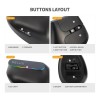 Delux Mouse Vertical Ergonómico Inalámbrico 2.4g Con 1600dpi