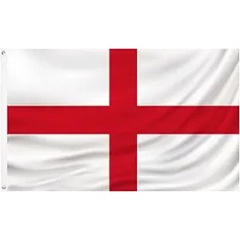 England Flag  3x5FT Polyester Waterproof St George's Cross Flag with Brass Grommets England customized Flagsize: 3*5ft, Color: UKFLAG-SILK-35-POLY-BAG
