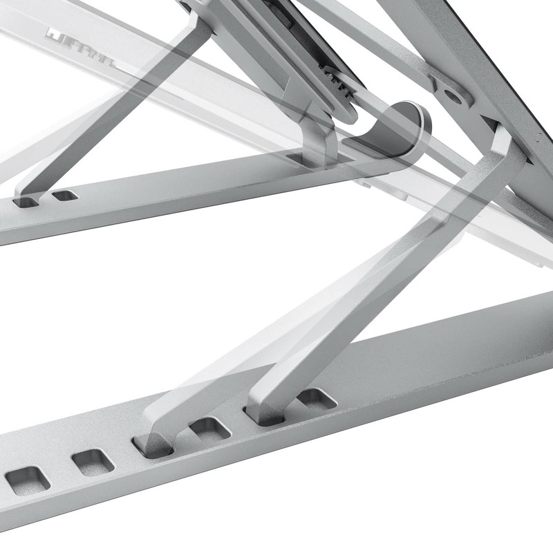 AISENS LPS1M-099 Adjustable Desktop Stand for Laptop/Tablet - Silver