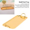 Rectangular Tea Cup Tray Gold Fruit Food Storage Tray with