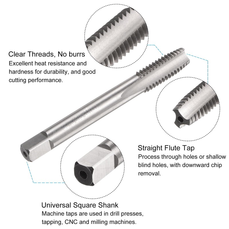 sourcing map Tap and Drill Bit Set, 3/8-16 UNC Thread