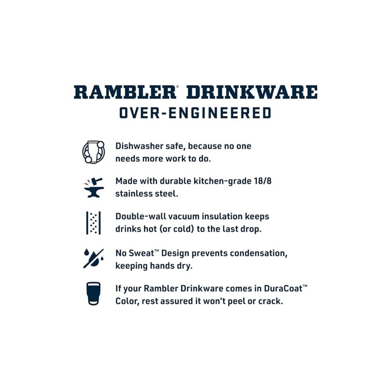 YETI Rambler Straw Cup, Rescue Red, 35 oz (1035 ml)