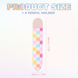 PATIKIL Pencil Holder for Stylus, Adhesive Elastic Pen Case Sleeve Pouch Stylus Holder Pocket Elastic Pen Pouch Accessories for Tablet Case Notebook Outdoor, Color Plaid