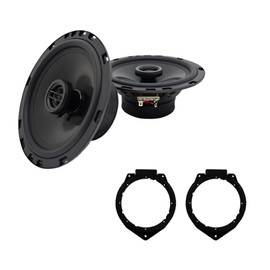 Harmony Audio Bundle Compatible with 2008-2017 Buick Enclave HA-R65 New Front Door Speaker Replacement Upgrade Package with HA-823006 Aftermarket 6.5" 6.75" Speakers Adapter