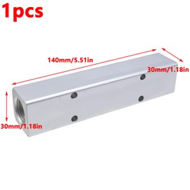 Antrader 4 Way Pneumatic Manifold Air Distribution Block,4 Way 6 Port Aluminum Alloy Air Compressor Manifold Distribution Block 1/2"PT Input Port 1/4"PT Output Port,1Pcs