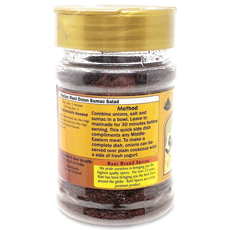 Rani Sumac (Sumak) Spice Ground Powder 3oz (85g) PET Jar