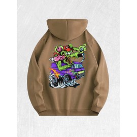 Rat Fink Graphic Hoodie 100% Cotton US Warehouse 7 ColorsColor: Khaki, Size: Xl