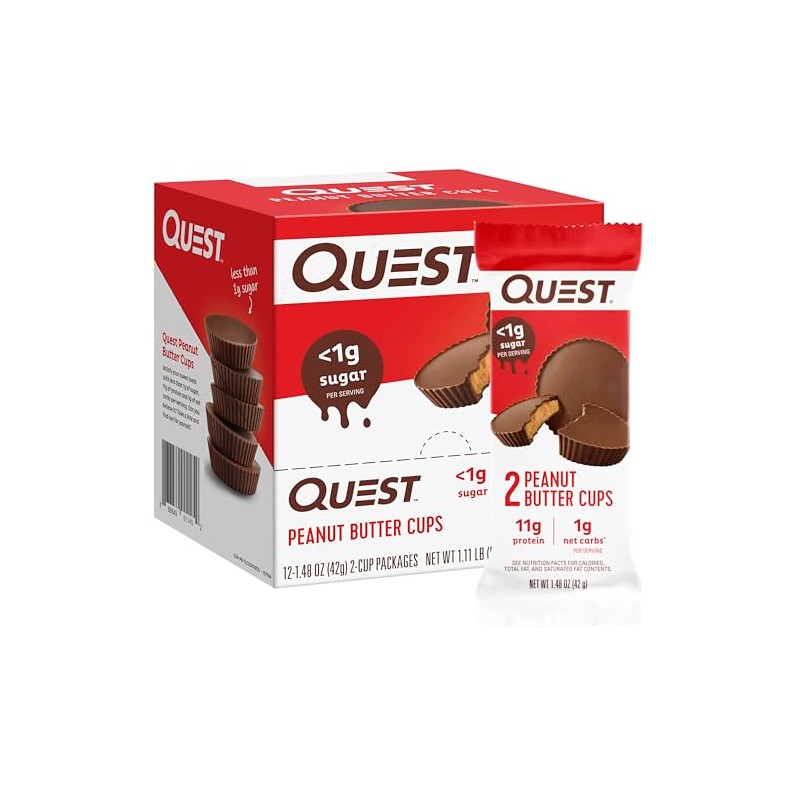 Quest Nutrition Peanut Butter Cups, 11g Protein, 1g Sugar, Low
