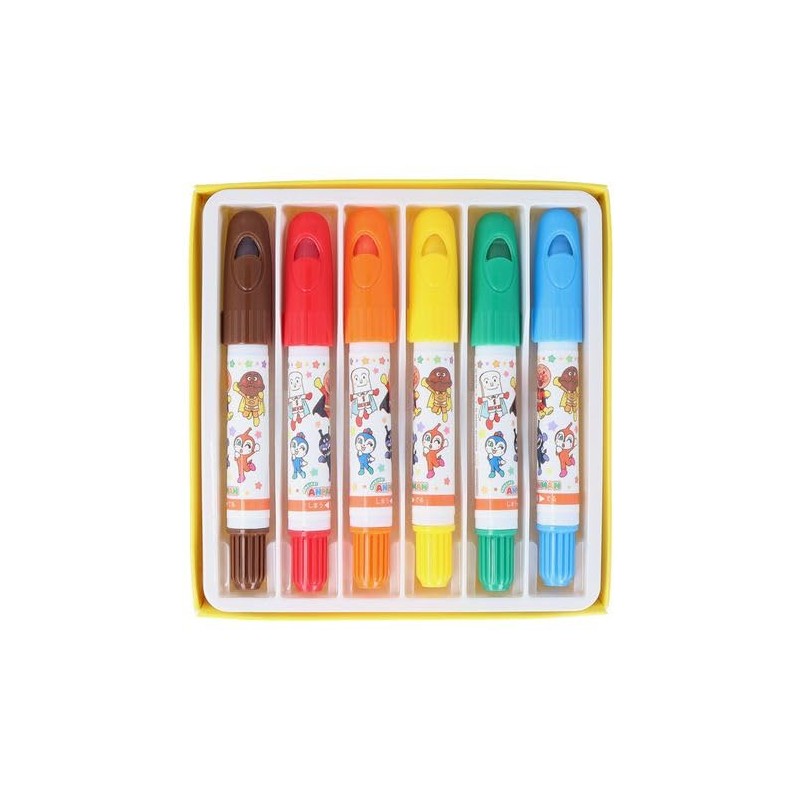 Sun-Star Stationery Anpanman Crayons Smooth Drawing Crayons Go for it!
