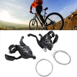 Palancas de Freno y Palanca de Cambios de Bicicleta de Velocidad, 1 par 3x7 21 Juego de Combinación de Palancas de Freno y Palanca de Cambios de Bicicleta de Velocidad con Cable