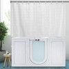 YISURE White Short Shower Curtain 40 inch Length, Small Fabric