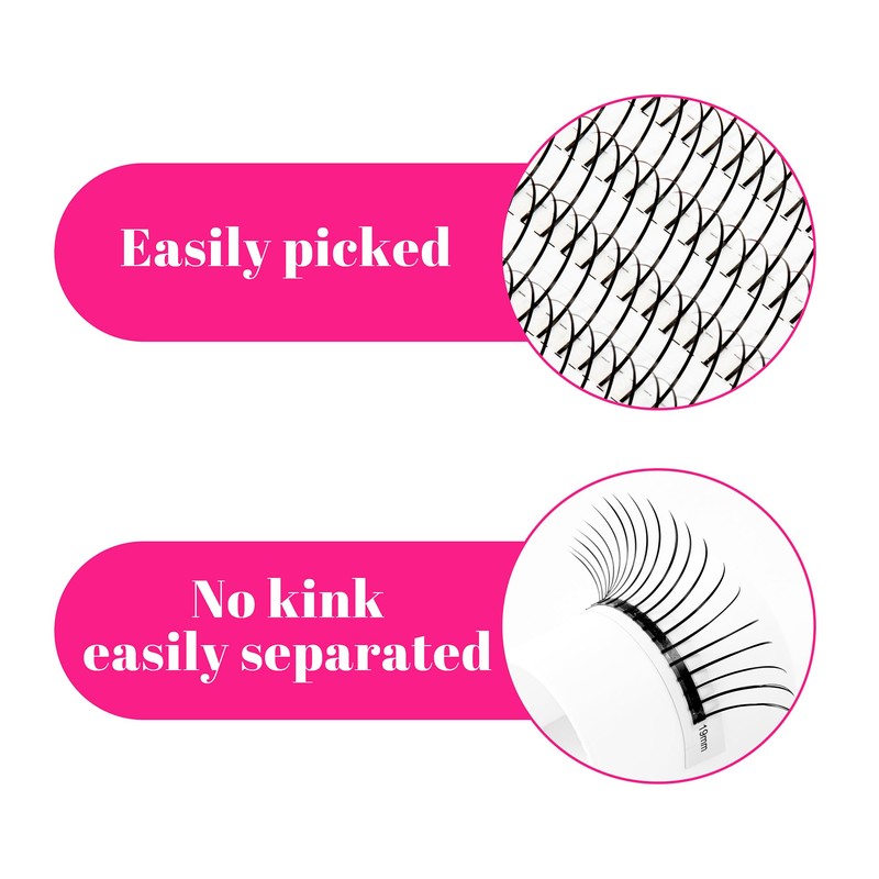 Spikes Lash Extensions Matte Black Premade Lash Spikes Eyelash Extensions(Spikes-0.07-C,13mm)