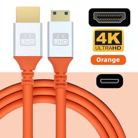 CY Cable Mini HDMI 4K to HDMI Ultra Soft High Flex HDTV Cable Hyper Super Flexible Cord High Speed Type-A Male to Male for Computer HDTV